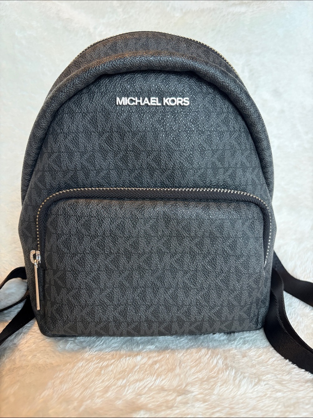 Michael Kors Erin Small Convertible Backpack | Black& Grey